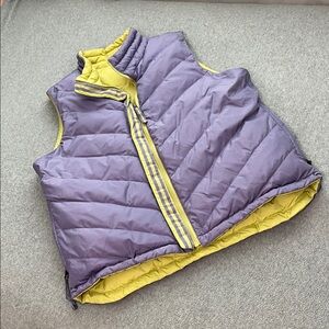 Reversible Puff Down Vest Womens Medium Gorpcore Granola Girl Outdoor Winter